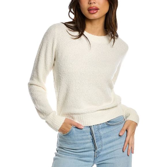 Vince Sweaters - Vince Womens  Boucle Pullover, White